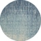 Homeroots 5 ft. Round Navy & Light Blue Abstract Area Rug 385285 - alternate 6